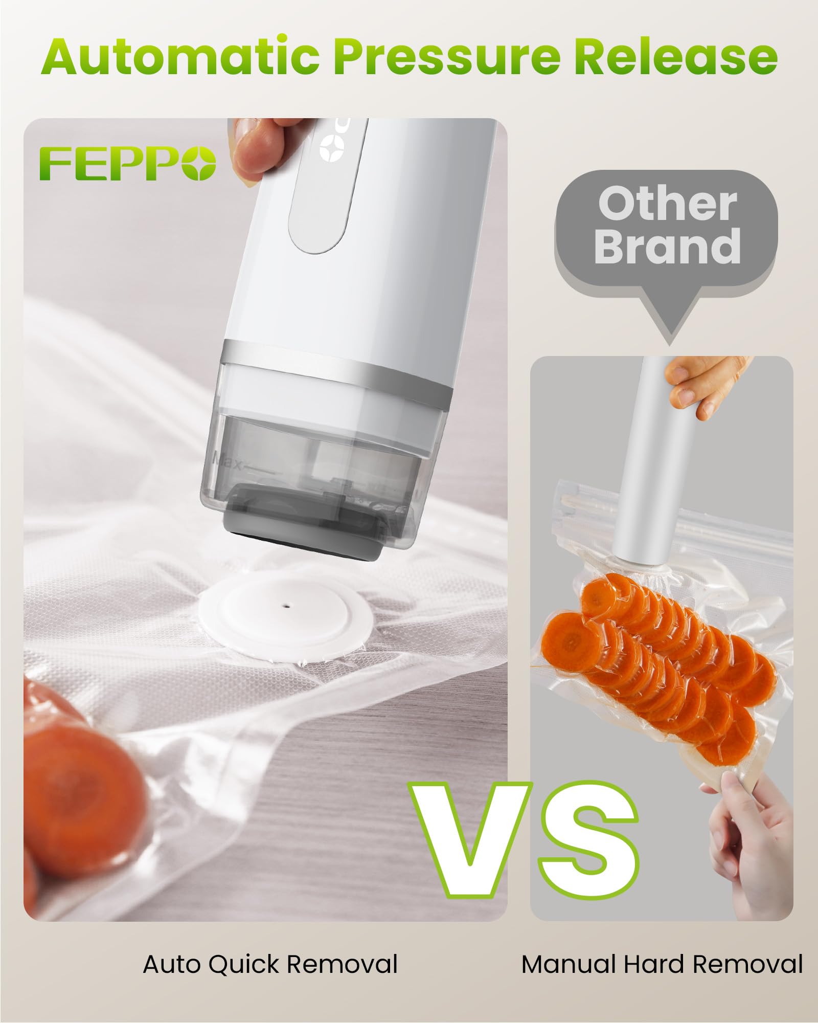 Detachable water tank on FEPPO sealer for easy cleaning