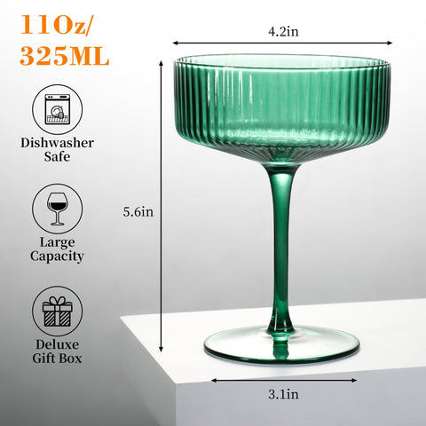 FERAHI lead-free crystal glassware delivers brilliant clarity and safe sipping.