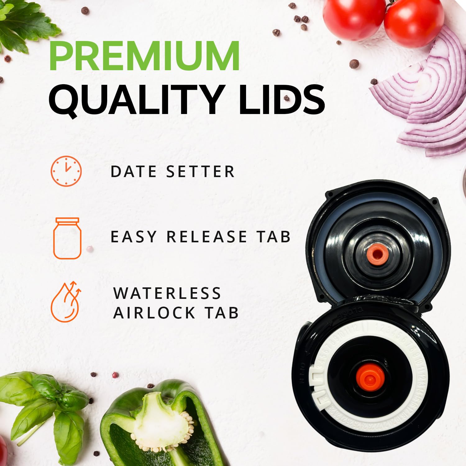 Fermenter Lids: included user guide makes setup quick and easy
