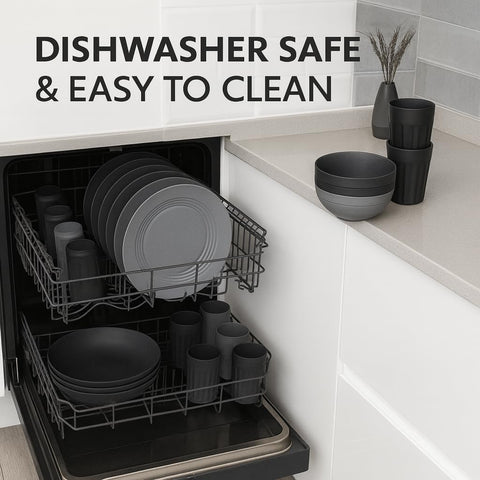 Fern & Soul cups in charcoal ideal for hot and cold beverages anywhere.