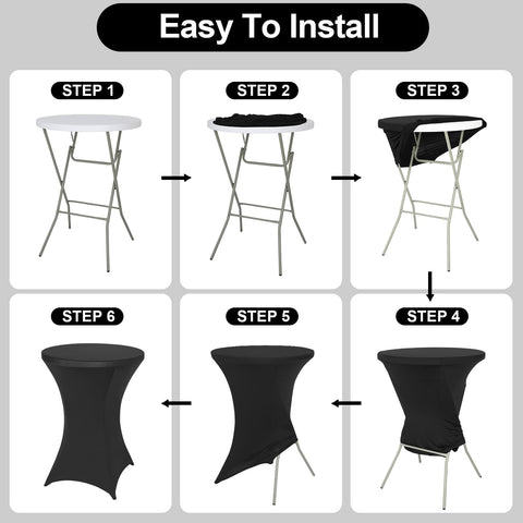 FestiCorp round table cover provides a tailored look for weddings, birthdays, and banquets.