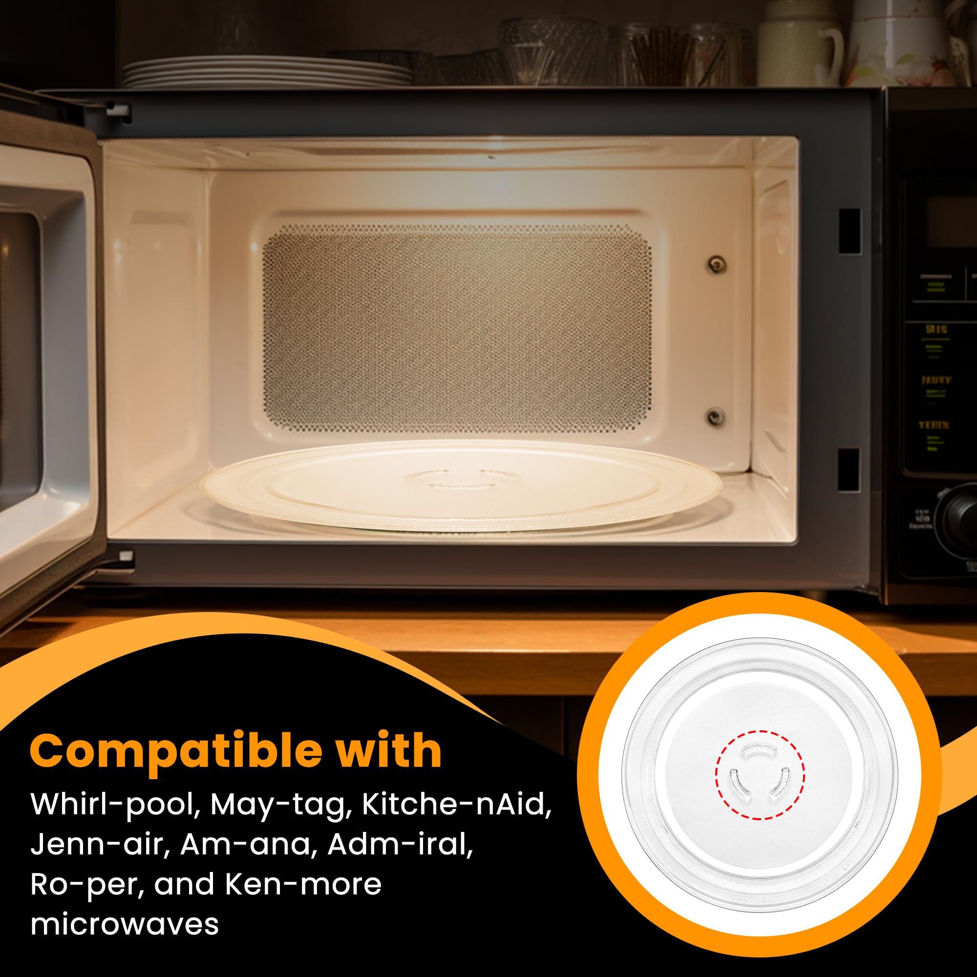 Fetechmate dishwasher-safe turntable plate for easy cleaning