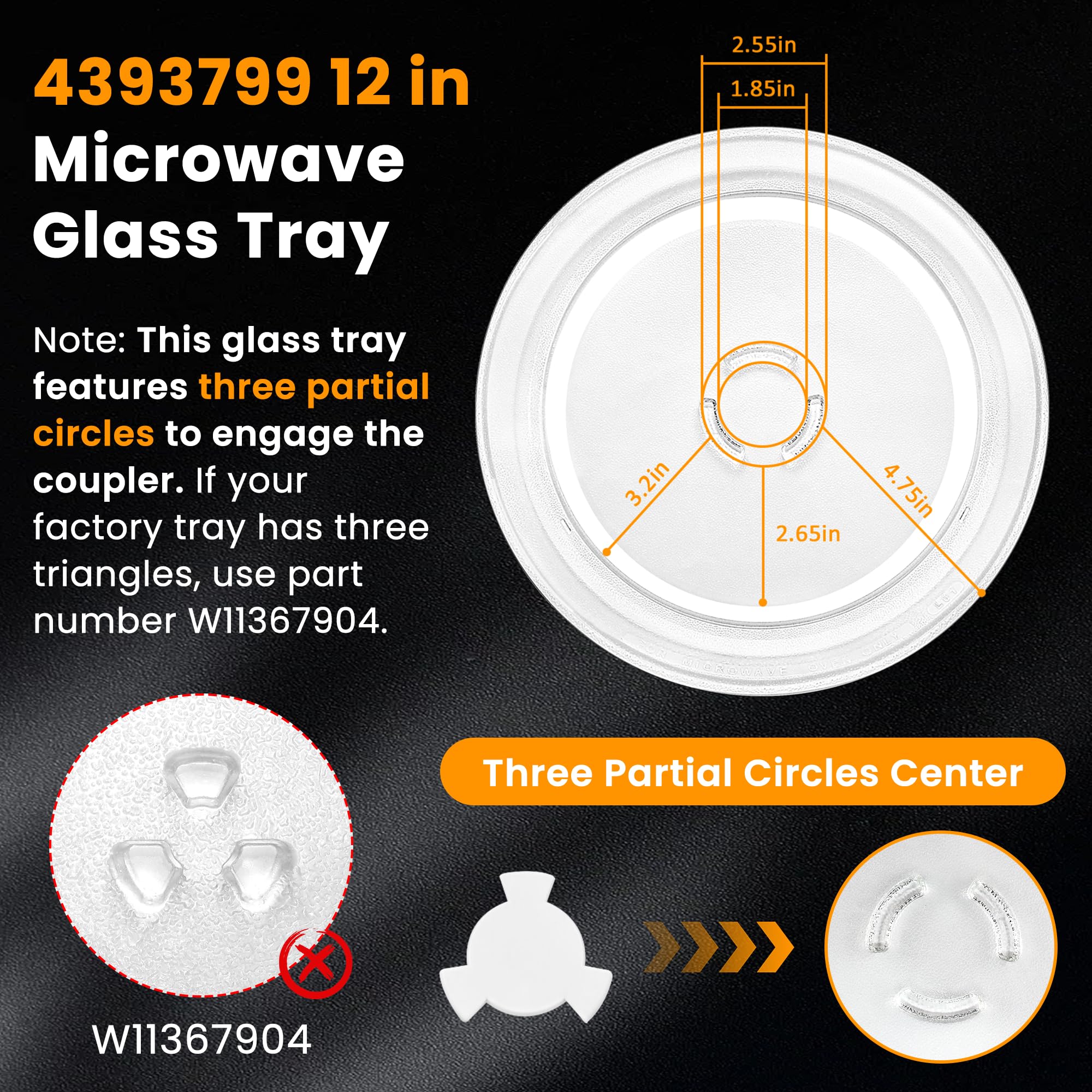 Fetechmate high-temperature resistant glass tray withstands microwaving