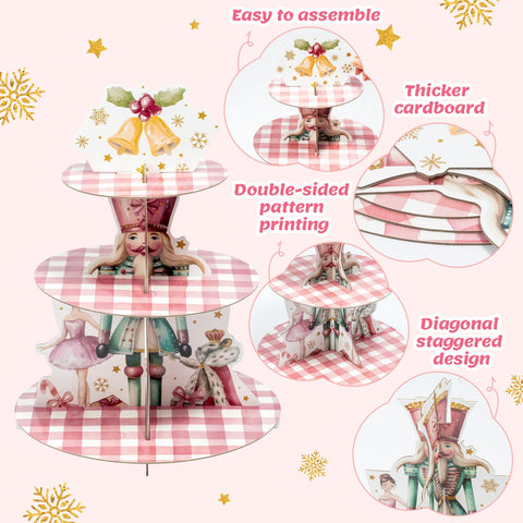 Feuid Gniea assembly-friendly cardboard stand shows quick setup for elevated desserts.