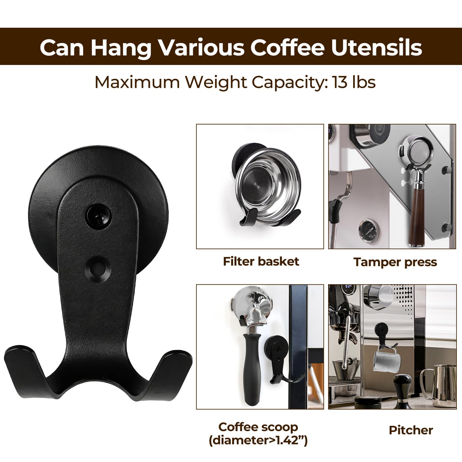 FEUNLEM tamper and tool organizer keeps essential coffee tools within reach.