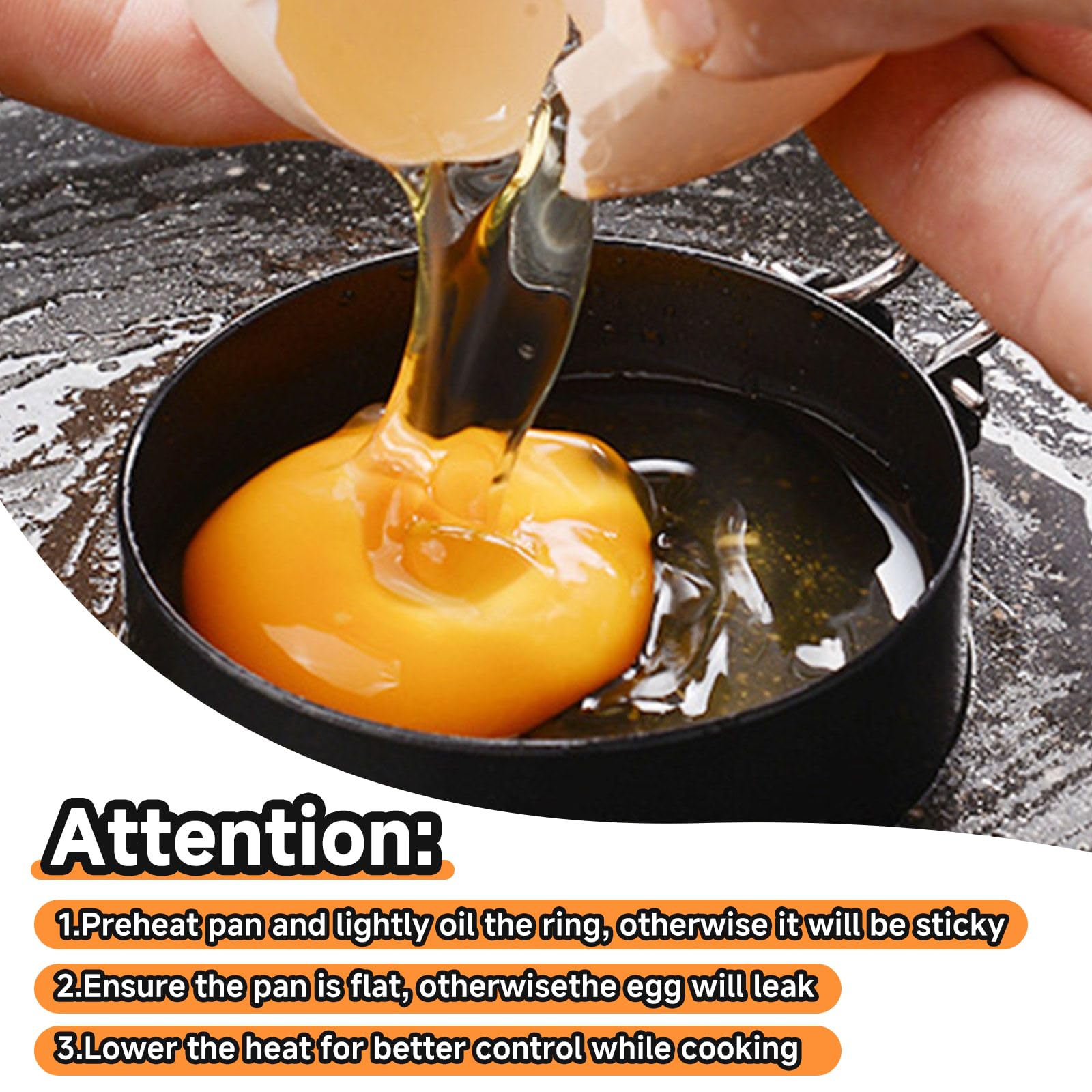 Fevbcnrj easy to clean ring molds for neat breakfast sandwiches.
