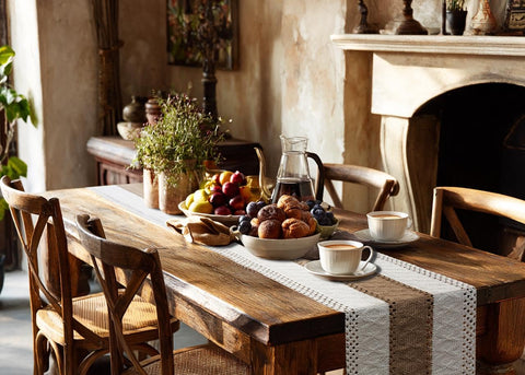 FEXIA boho table runner care tips help maintain natural fibers' beauty.