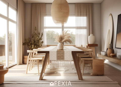 FEXIA Boho table runner packaged as a thoughtful gift idea.
