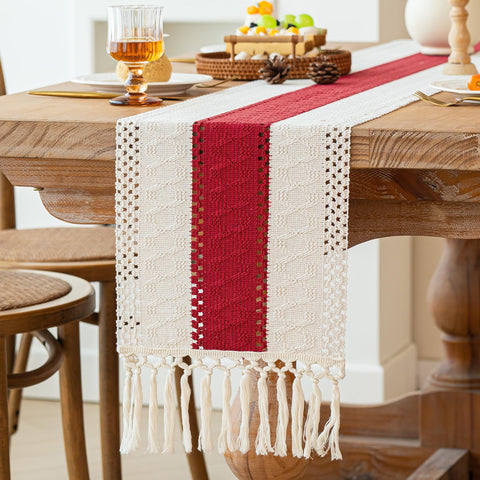 FEXIA bridal shower table runner adds festive, rustic charm.