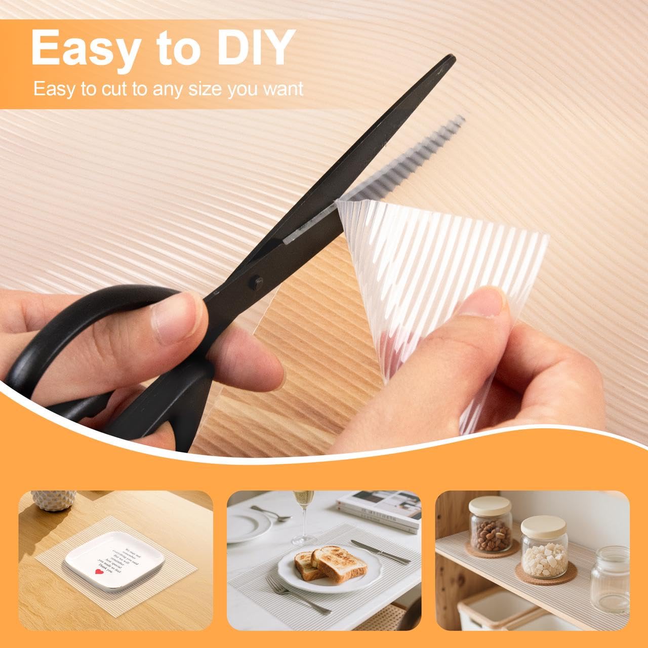 FEXIA fridge liner durable EVA-based mat helps organize shelves