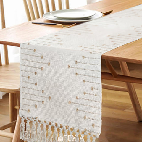 FEXIA wedding and bridal shower table runner for elegant boho flair
