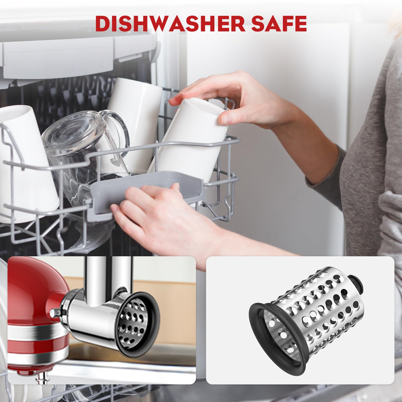 FGREEBLE easy-clean design showing dishwasher-safe blades.