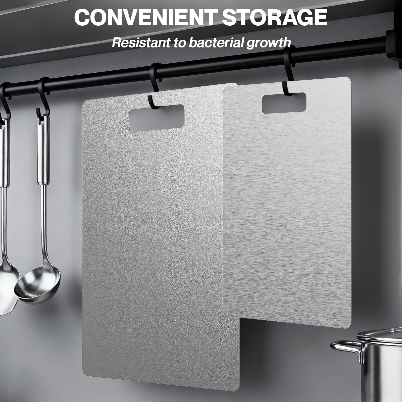 Fgreeble titanium cutting board set 3 dishwasher-safe surface enables easy cleanup.