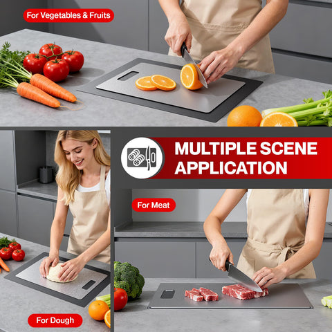 Fgreeble titanium cutting board set 3 medium board ideal for fruit and veggie prep.