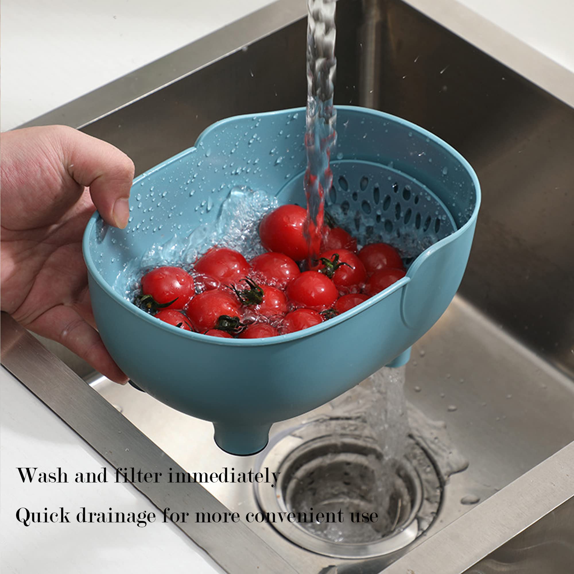 FHTECO cute elephant-design colander adds charm while rinsing vegetables and pasta.