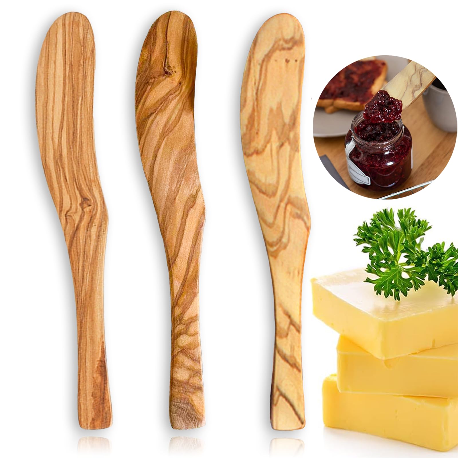 FHUMMYBT olive wood butter knife full-length collection highlighting durability and timeless style.