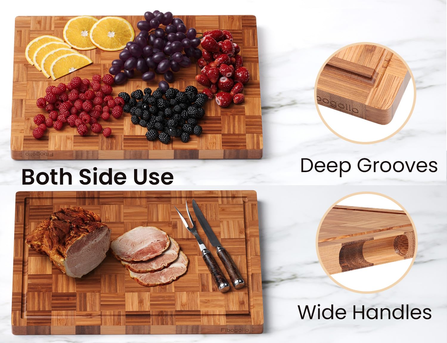 Fibogollo cutting board stand keeps boards dry and organized