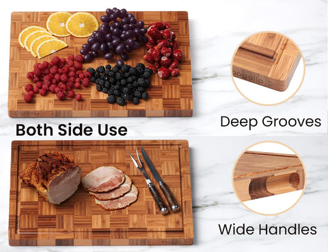 Fibogollo cutting board stand keeps boards dry and organized