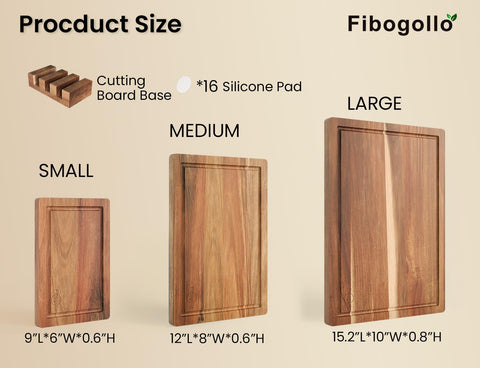 Fibogollo three-piece set with built-in handles for secure grip.