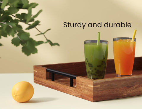 Fibogollo serving tray with easy-clean surface suitable for quick maintenance