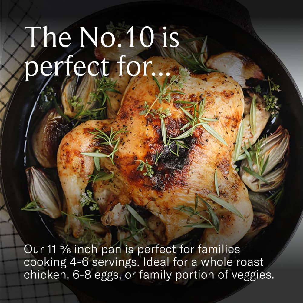 Field Company skillet interior surface with smooth seasoned finish.