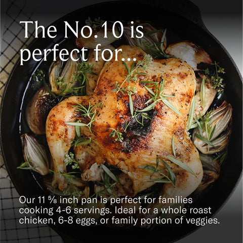 Field Company skillet interior surface with smooth seasoned finish.