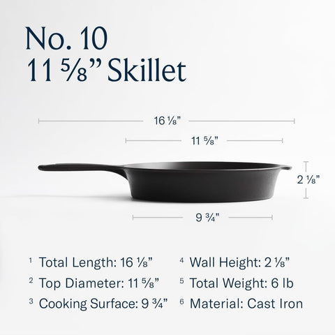 Seasoning progress on Field Company skillet over time.