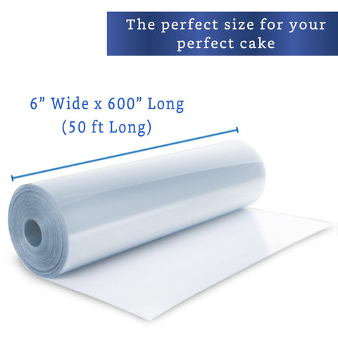 Fiesta Wraps acetate roll enabling shaping of tall, elegant cakes.