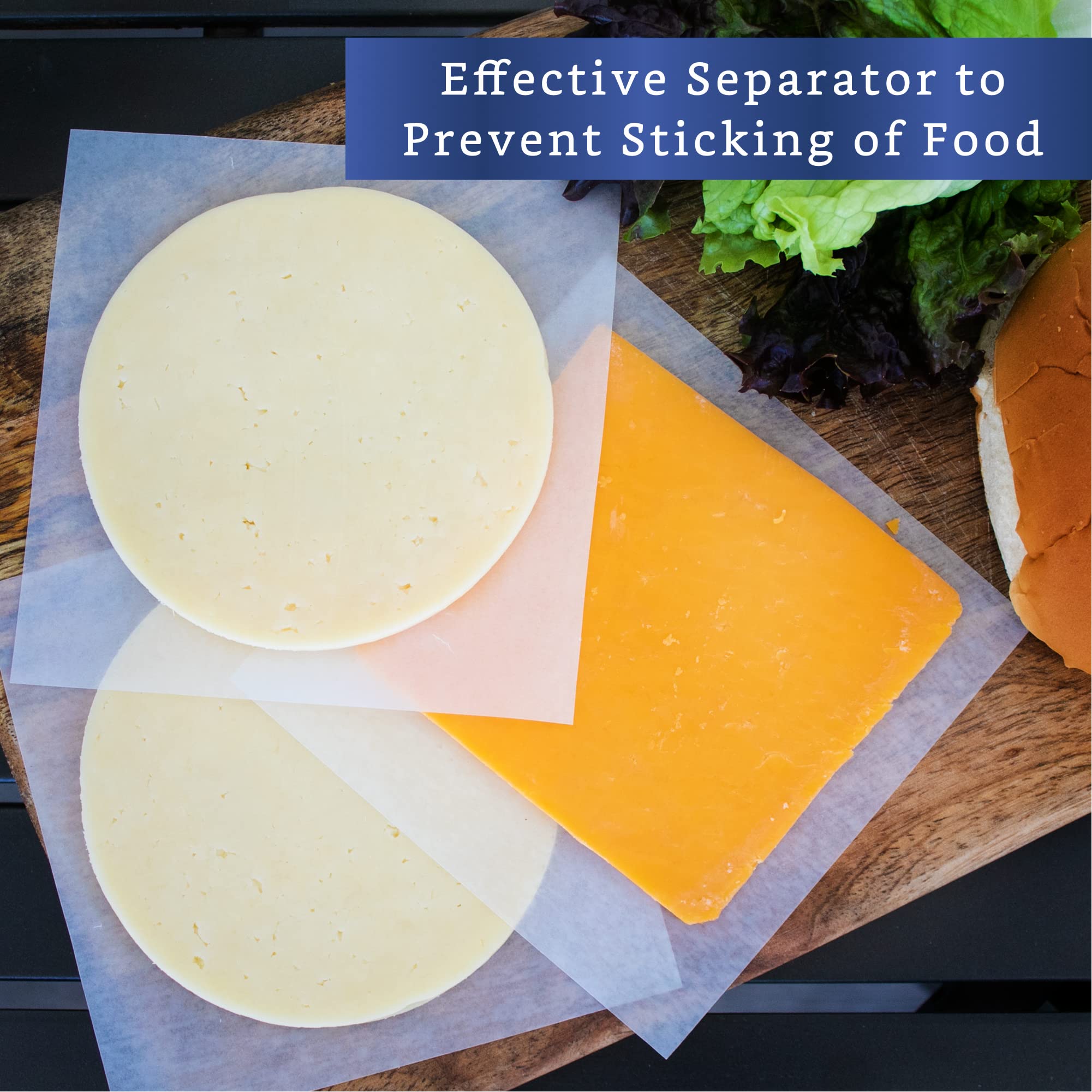 Fiesta Wraps cheese wax paper squares for neat cheese wrapping.