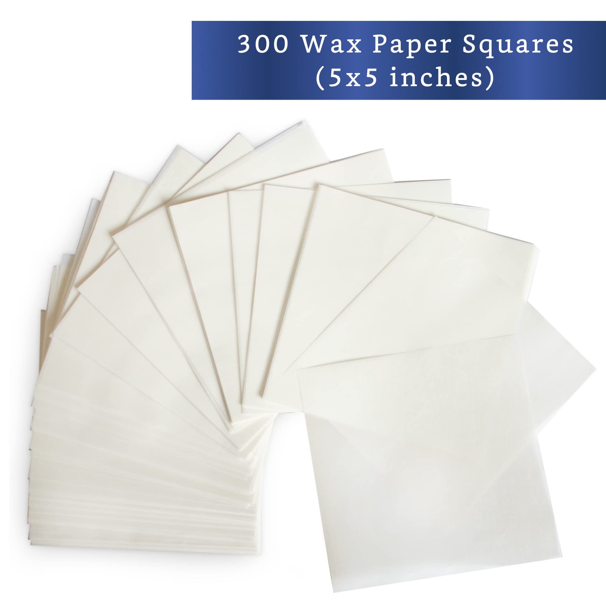 Fiesta Wraps pre-cut wax paper sheets 5x5 for fast, tidy candy wrapping.