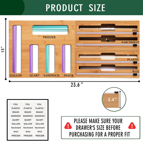 FifanQiQi bamboo drawer organizer showcases natural, durable utensil storage.