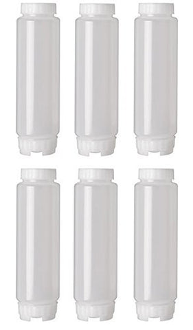 FIFO 6-pack 16-oz squeeze bottles for efficient sauce use and proper rotation.