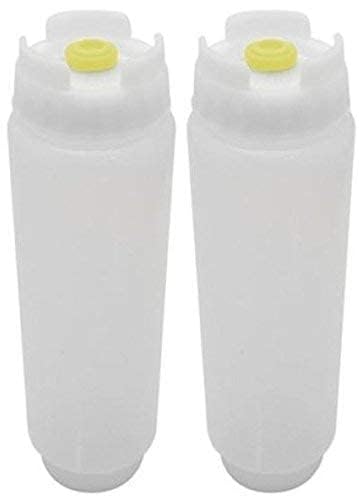 FIFO two-pack squeeze bottles ready for everyday condiments on the counter