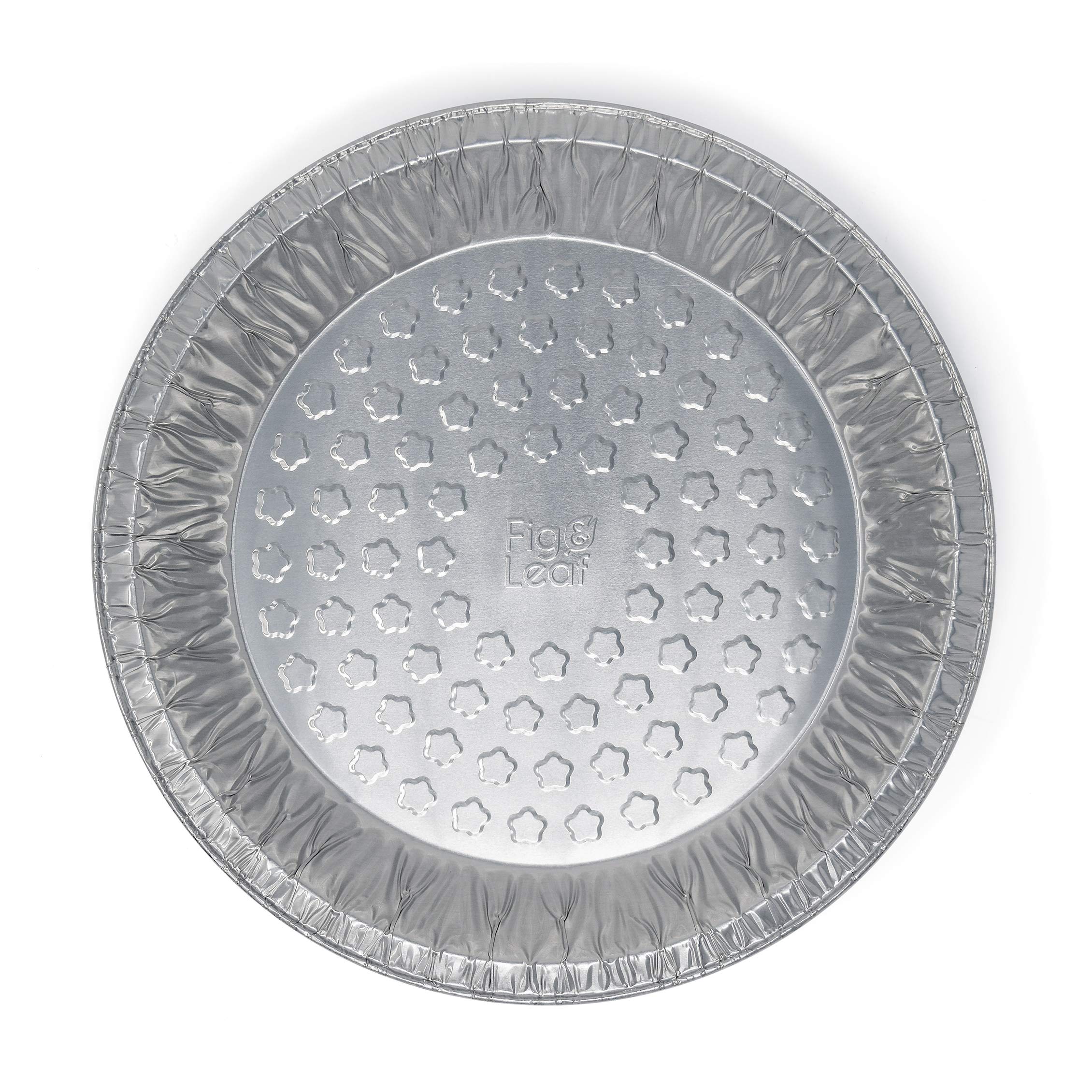 Fig & Leaf flat-bottom pie pans for even baking results.