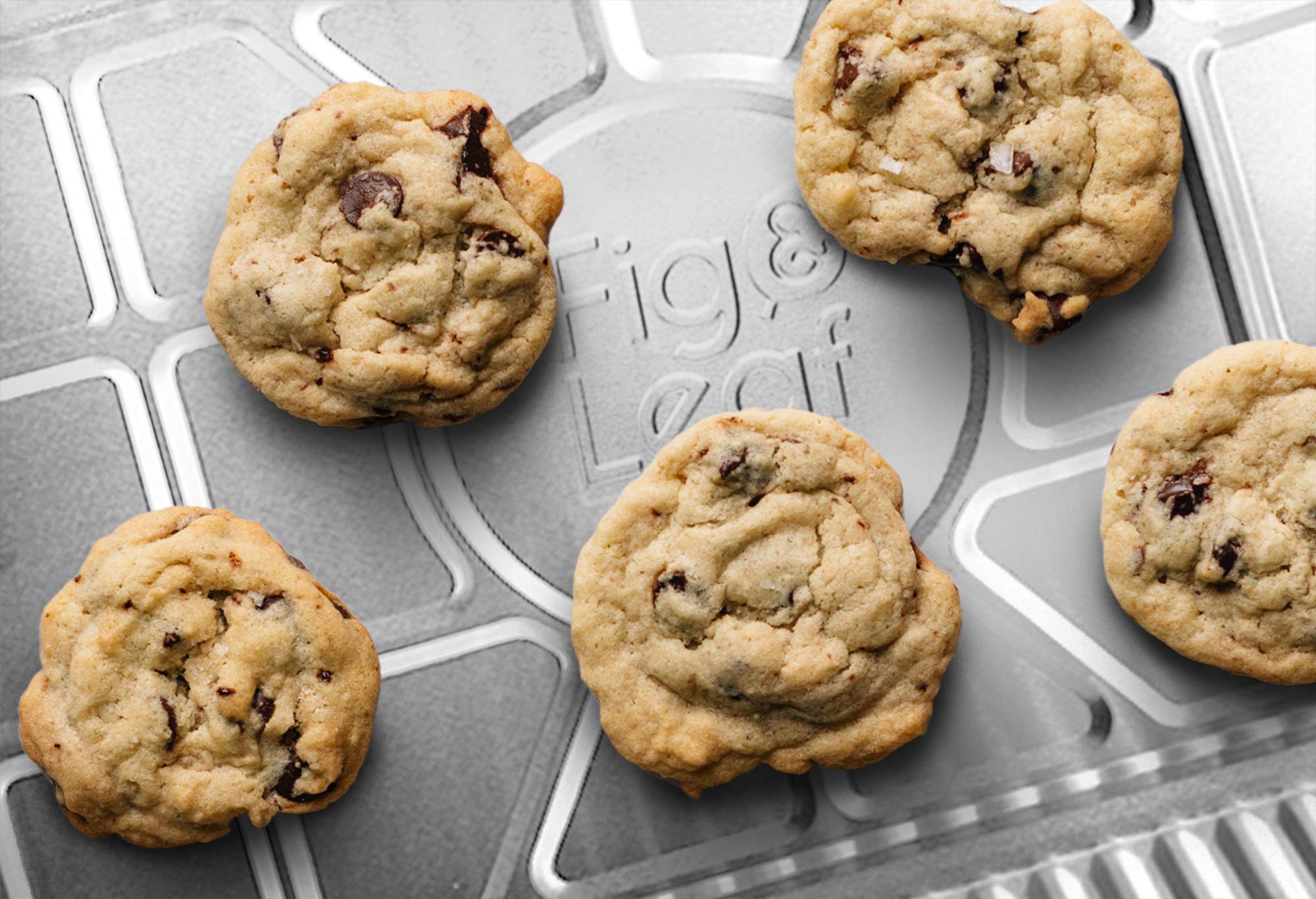 Fig & Leaf aluminum foil bake trays for appetizers and pastries.