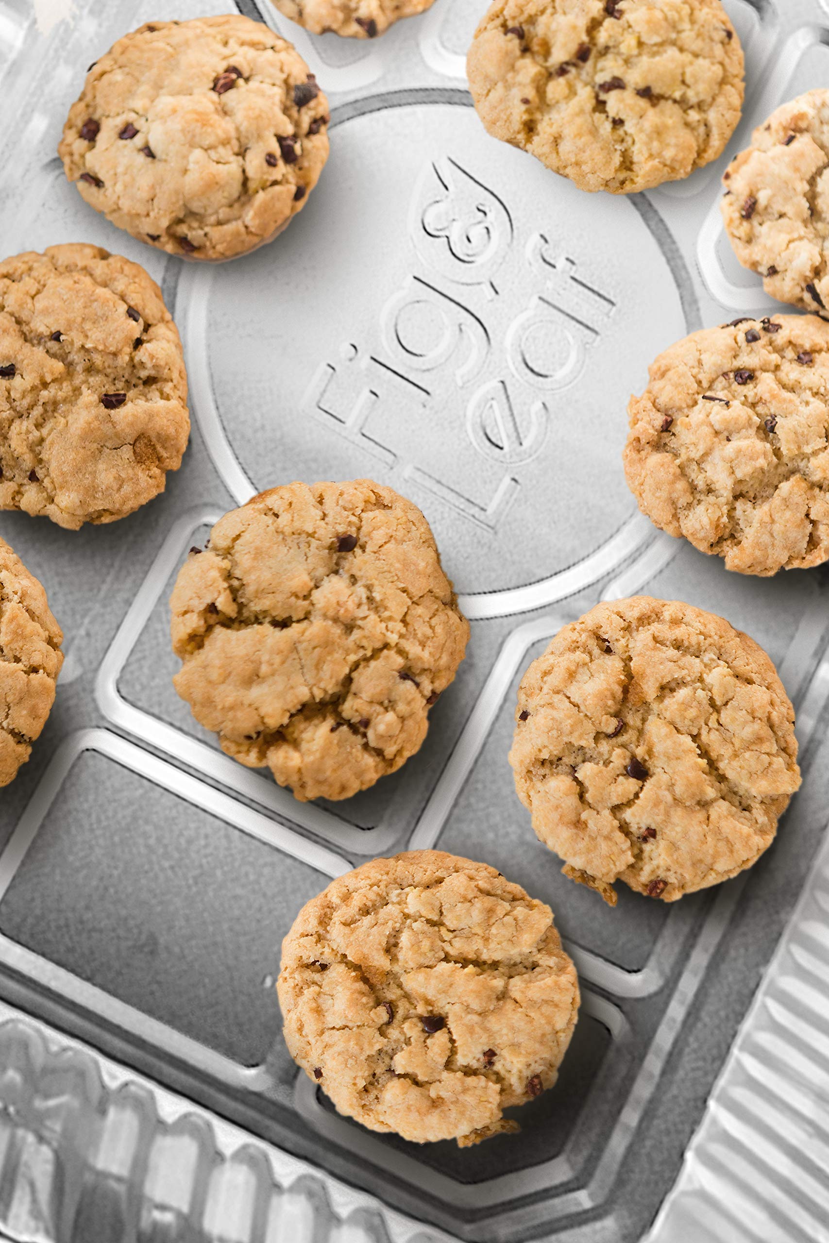Fig & Leaf disposable cookie pans pack ideal for quick bake-and-serve tasks.