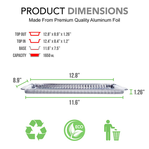 Fig & Leaf quarter-size baking tray suitable for kitchen use and meal prep.