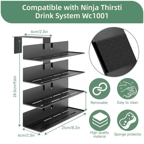 Fijaru 20-capacity rack for Ninja Thirsti preserves counter space while storing pods securely.