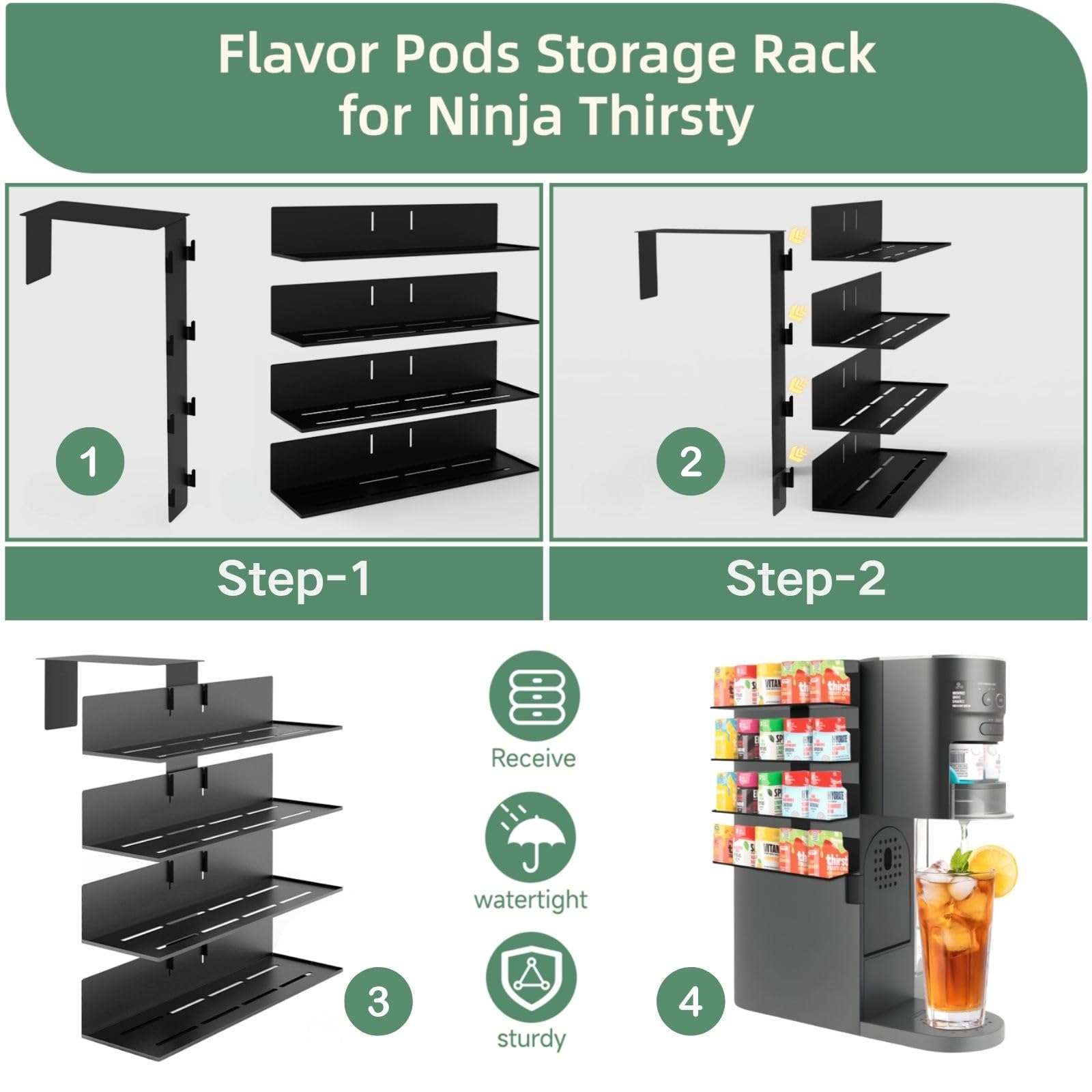 Fijaru easy installation and wall-hanging design keeps pods within reach.