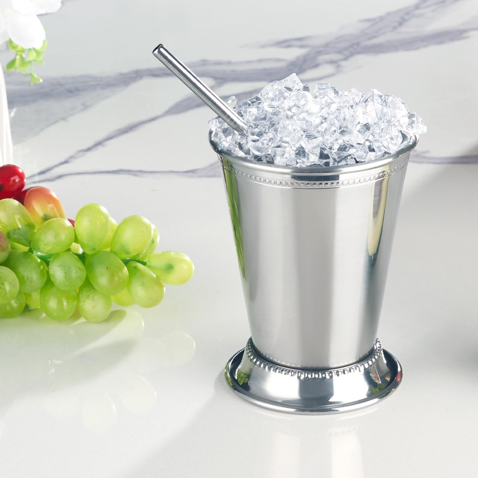 Fijinhom mint julep cups double as chic centerpieces