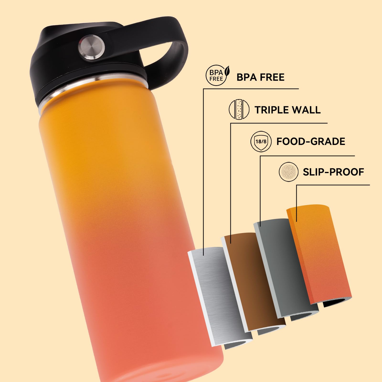 Fijinhom four-layer copper insulation maintains beverage temperature longer