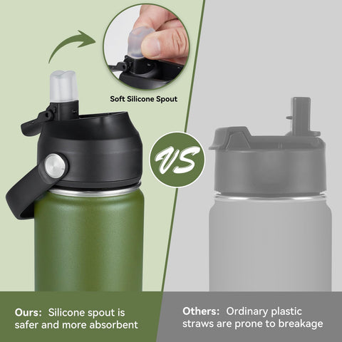 Fijinhom four-layer insulation bottle green preserves temperature for hours