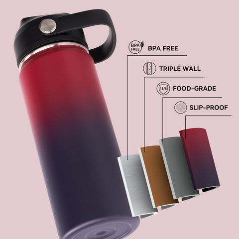 Fijinhom four-layer insulation with copper core preserves temperature for hot or cold days.