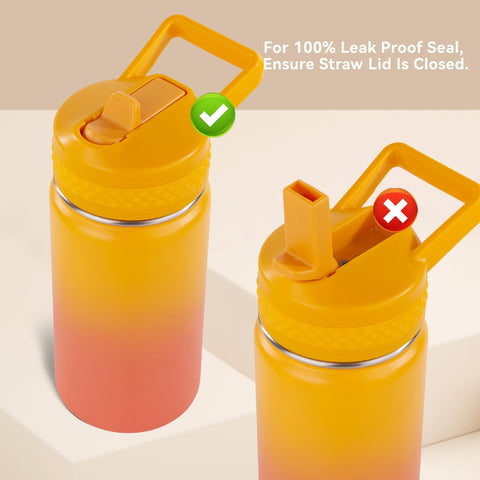 Fijinhom Sunrise close-up of leak-proof cap and straw lid