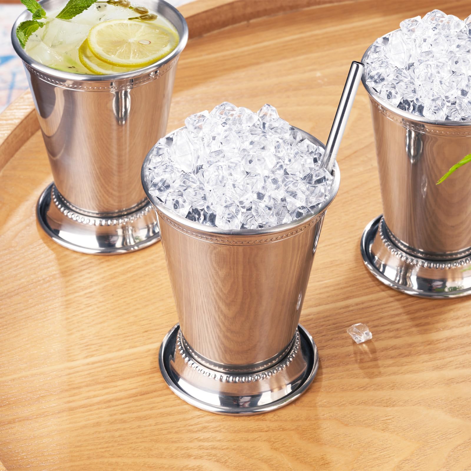 Fijinhom mint julep cups with mirror finish add polished bar appeal