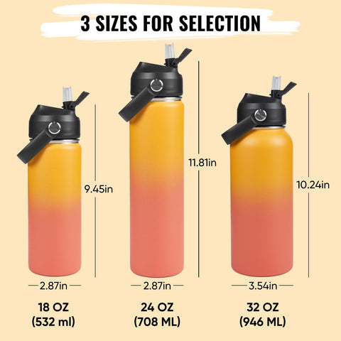 Fijinhom orange powder-coated bottle provides a secure grip during outdoor activities