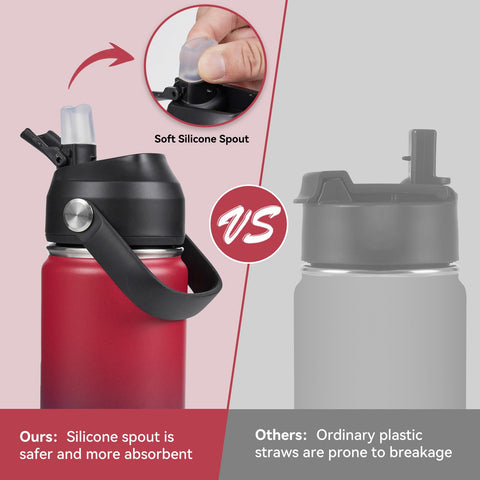 Fijinhom silicone nozzle promotes comfortable sipping and is kid-friendly.