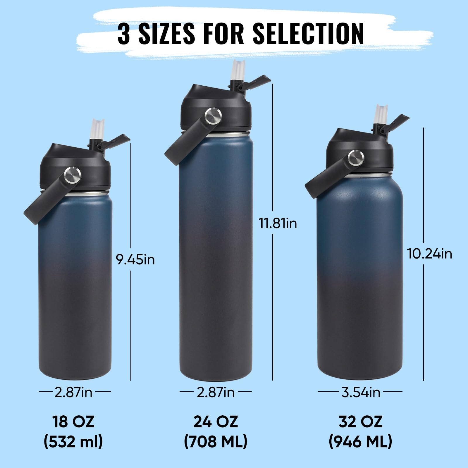 Fijinhom wide-mouth design for easy filling and cleaning.