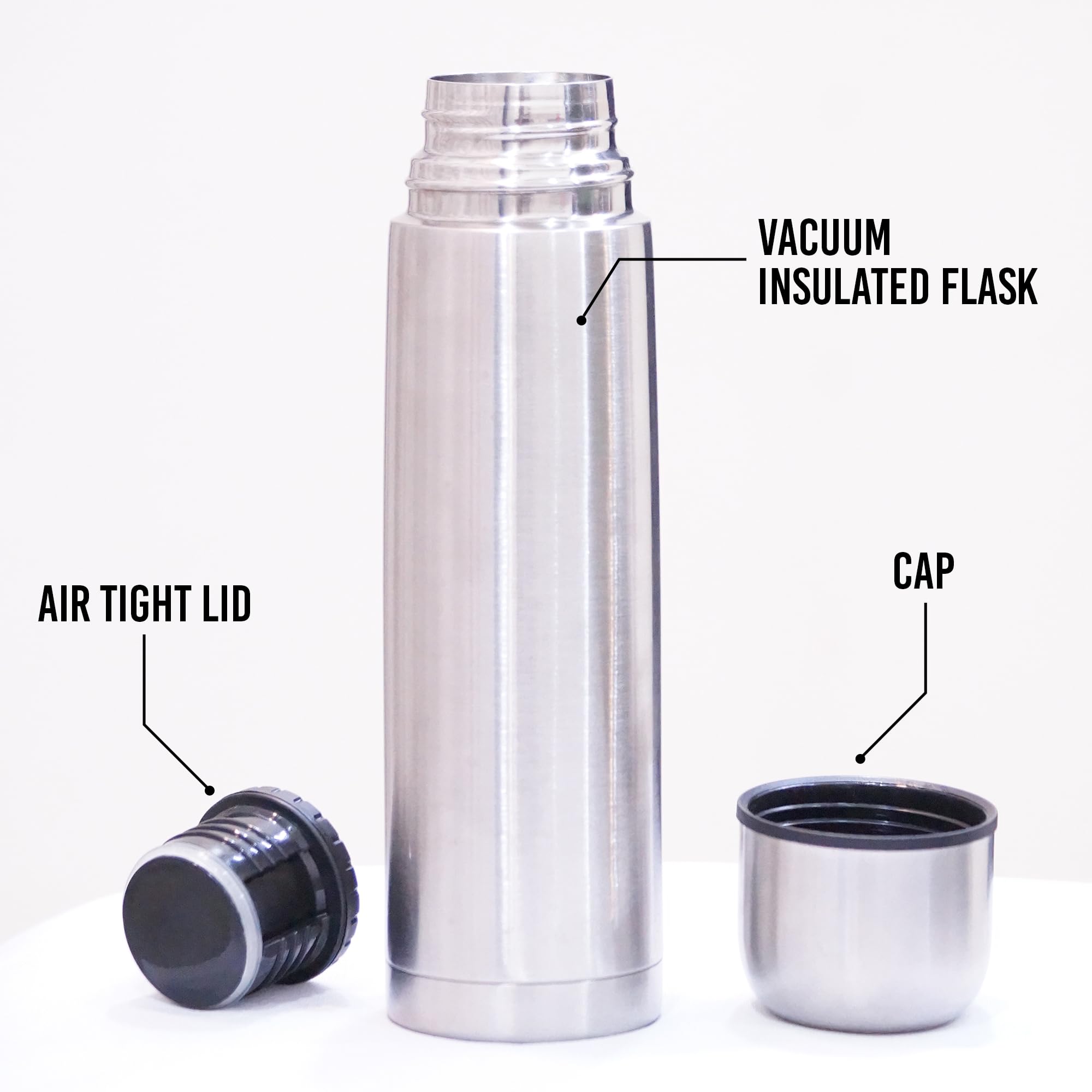 Fijoo BPA-free lid with no plastic lining for clean taste