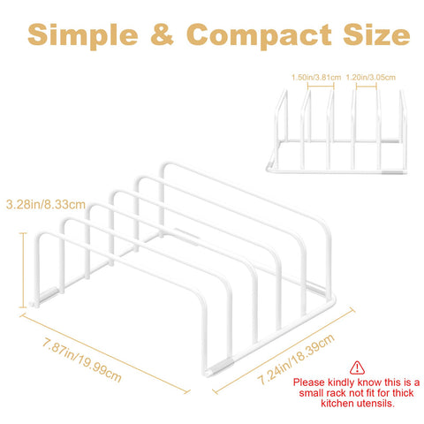 Fikoksol baking sheet rack helps organize trays for quick cabinet access.